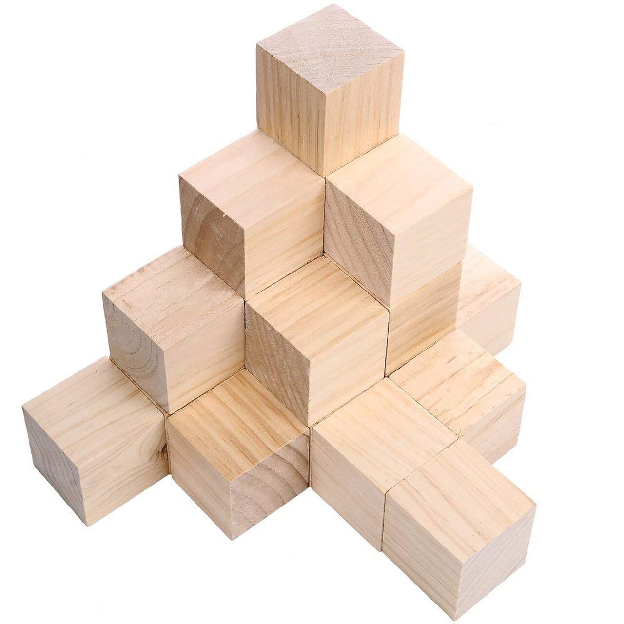 20pcs 2 inch Wooden Cubes Unfinished Wood Blocks for Wood Crafts, Wooden Cubes, Wood Blocks, Great for Baby Showers (20pcs)